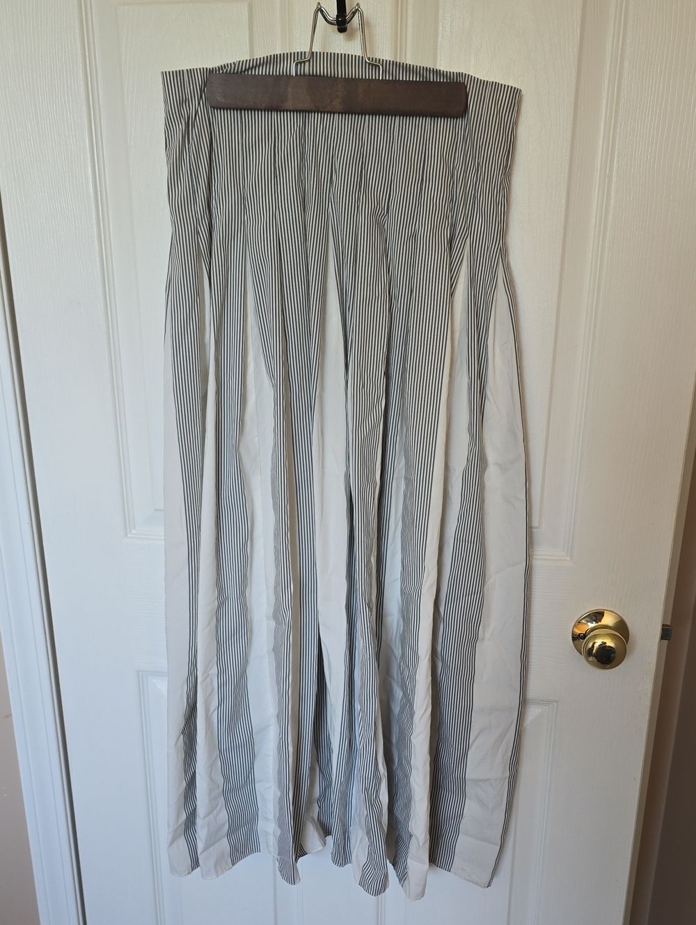 Club Monaco Black and White Striped Maxi Skirt